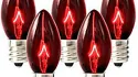 C7 INCANDESCENT BULBS - Red