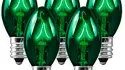 C9 INCANDESCENT BULBS - Green