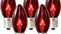 C9 INCANDESCENT BULBS - Red