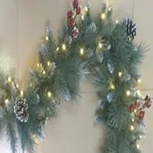 Prelit Garland with Pine Cones and Berries