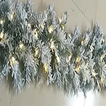 Prelit Garland with Snow